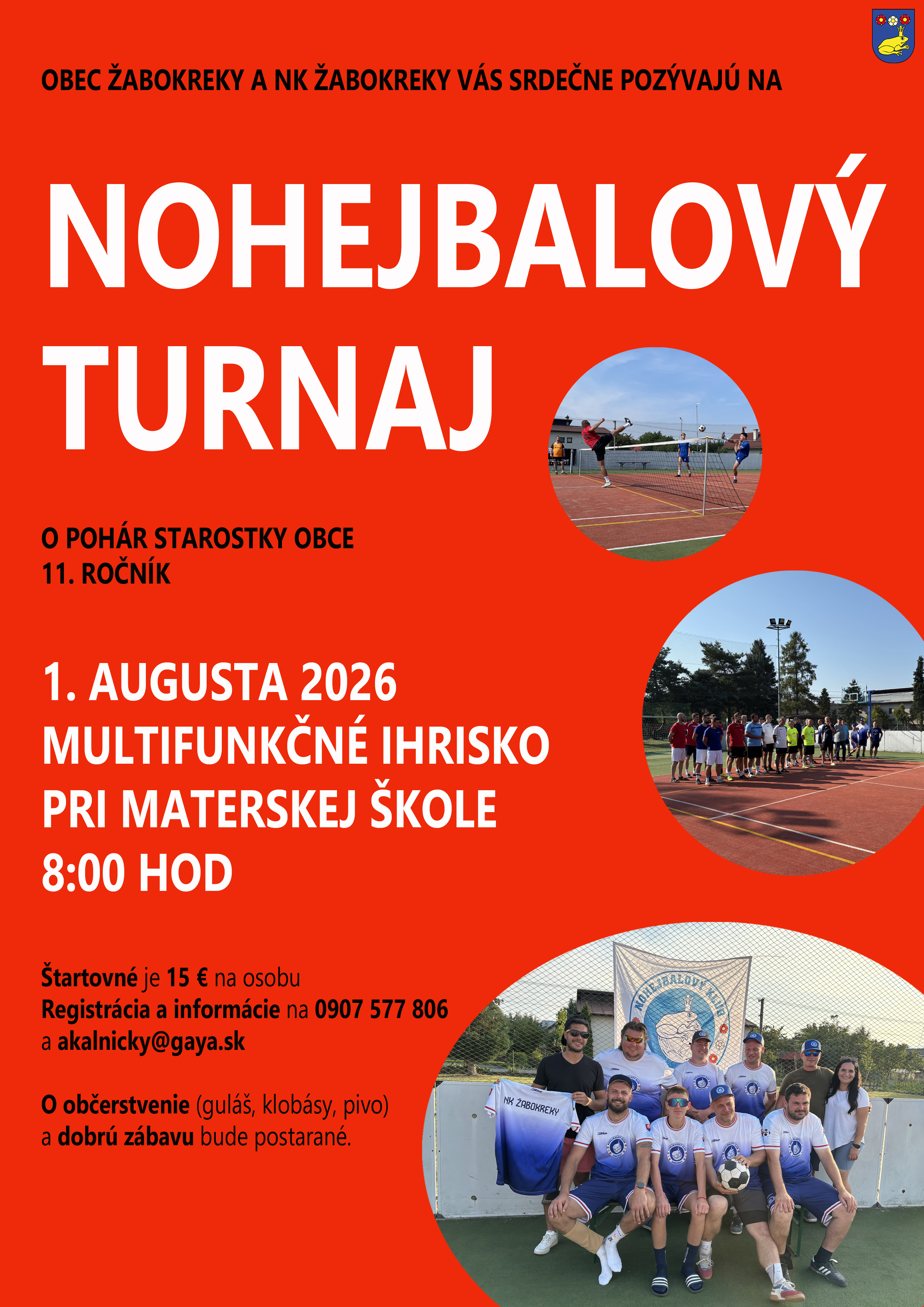 Nohejbalový turnaj o pohár starostky obce Žabokreky