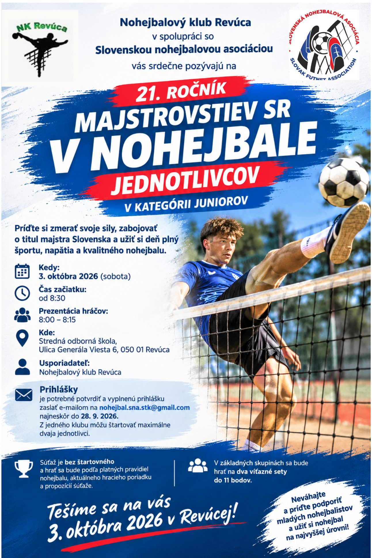 Majstrovstvá SR v nohejbale jednotlivcov v kategórii juniorov - 21. ročník