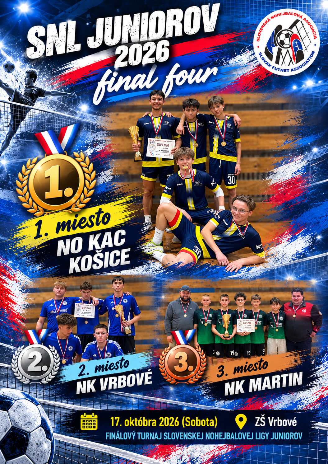 Víťazi SNL juniorov 2026 sú známi! Majstrovský titul putuje do Košíc