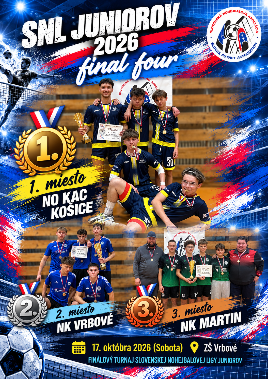 Víťazi SNL juniorov 2026 sú známi! Majstrovský titul putuje do Košíc